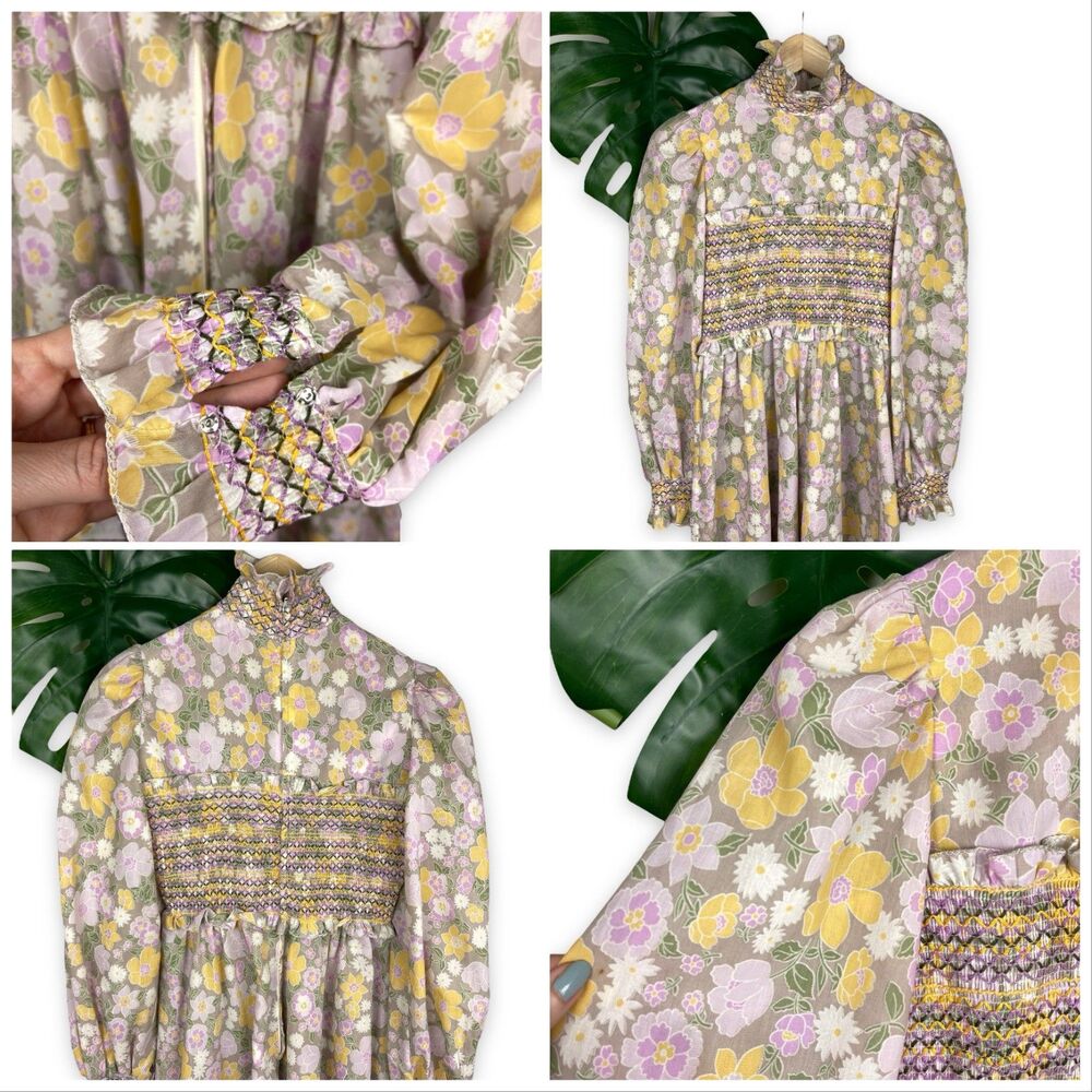 Marcel Fenez by Roland Klein Authentic Vintage 1970s Prairie Maxi Hostess Dress - Picture 13 of 14